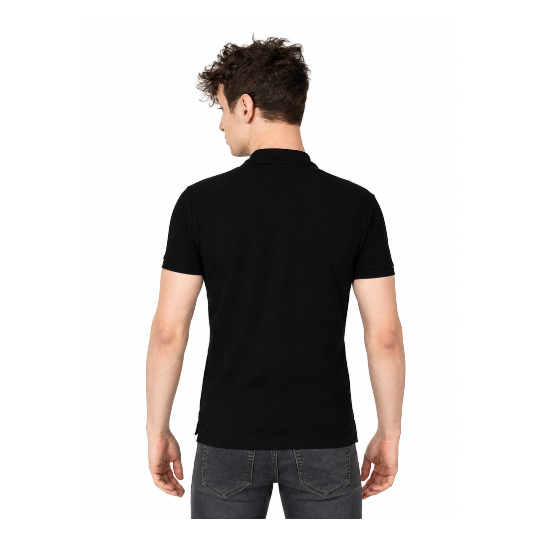 Diesel T-Harry Black Zip Closure Polo Shirt S