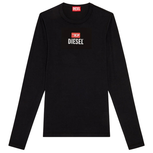 Diesel New D Logo Black Long Sleeve T-Shirt
