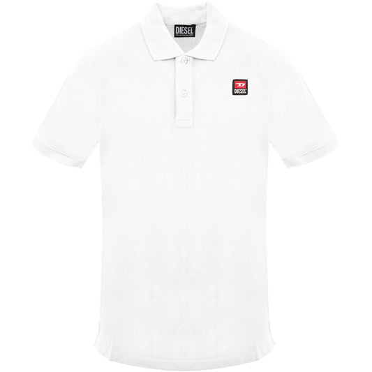 Diesel Small Patch Logo Off Bright White Polo Shirt