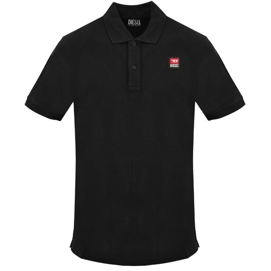 Diesel Small Patch Logo Black Caviar Polo Shirt