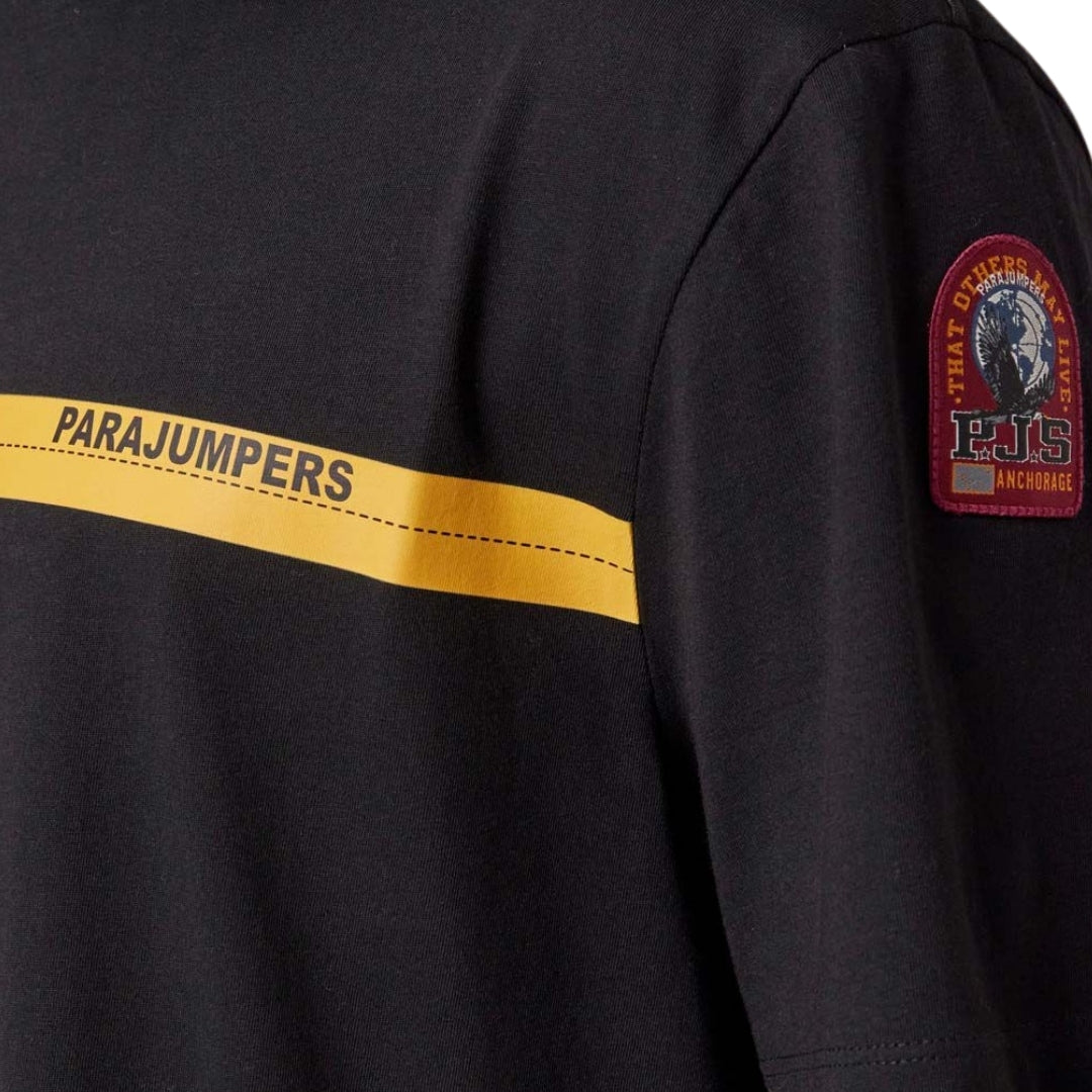 Parajumpers TAPE TEE -MAN PMTSIC03 541 BLACK T-Shirt Mens L