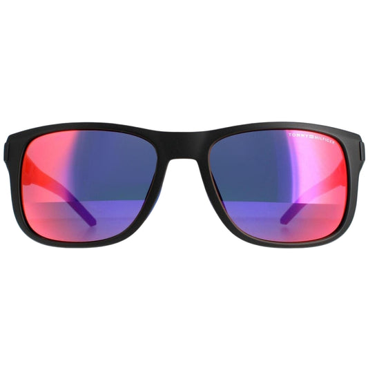 Tommy Hilfiger Purple Lens Black Sunglasses