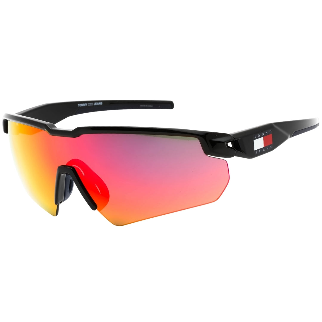Tommy Hilfiger Red ML Lens Blue Detail Black Sunglasses