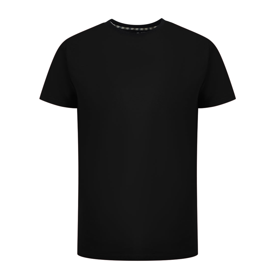 Aquascutum London Aldis Brand Logo Black T-Shirt L