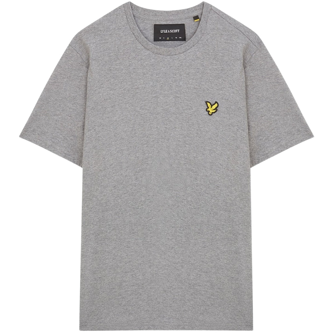Lyle & Scott Plain Grey Embroidered Crew Neck T-Shirt