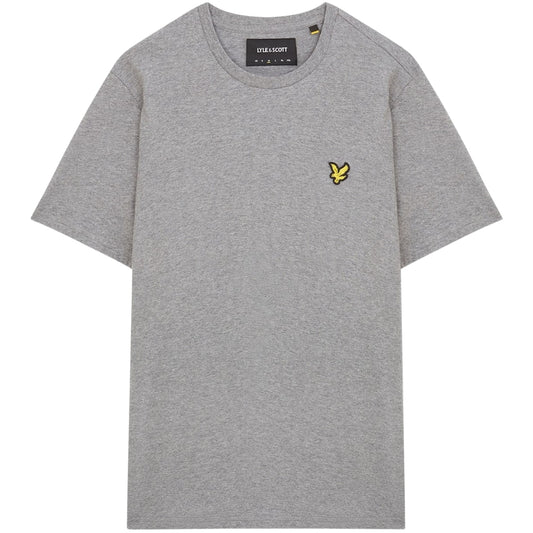 Lyle & Scott Plain Grey Embroidered Crew Neck T-Shirt