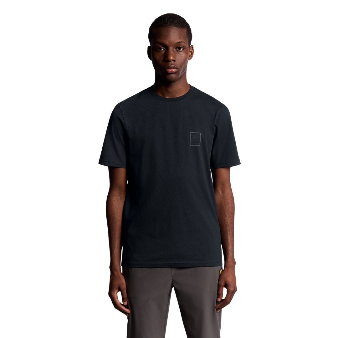 Lyle & Scott Navy Blue Rubberised Logo Graphic T-Shirt XS