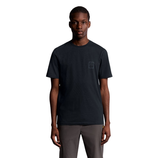 Lyle & Scott Navy Blue Rubberised Logo Graphic T-Shirt XS