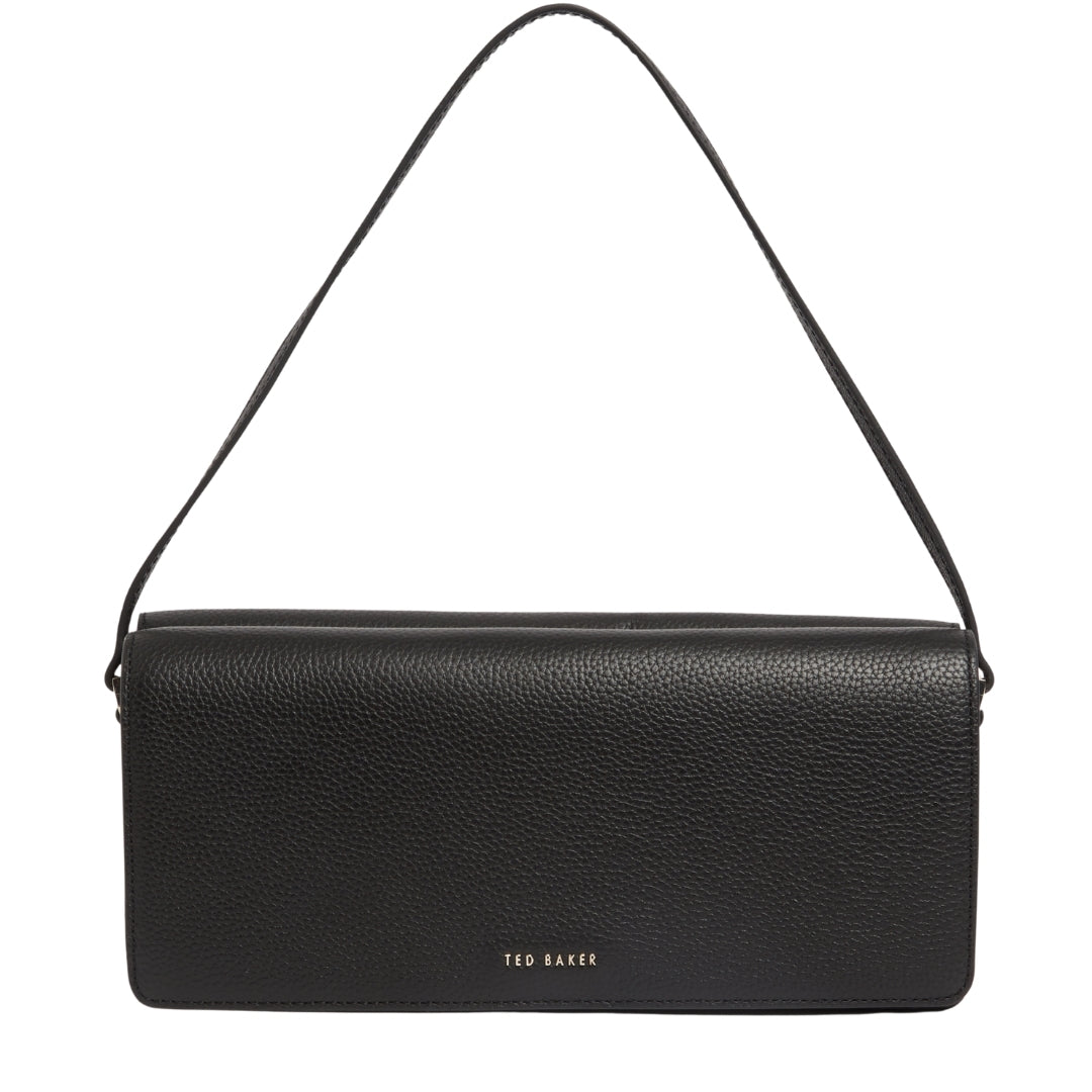 Ted Baker Twyyla Leather Elongated Black Shoulder Bag