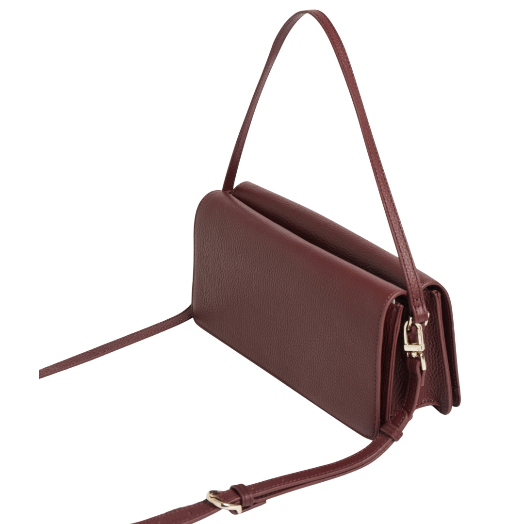 Ted Baker Twyyla Leather Elongated Oxblood Shoulder Bag