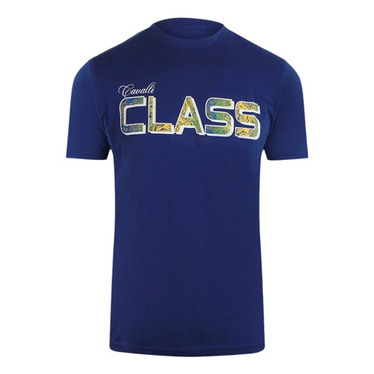 Cavalli Class Txt60I Jd060 04551 Iris Blue T-Shirt Mens M