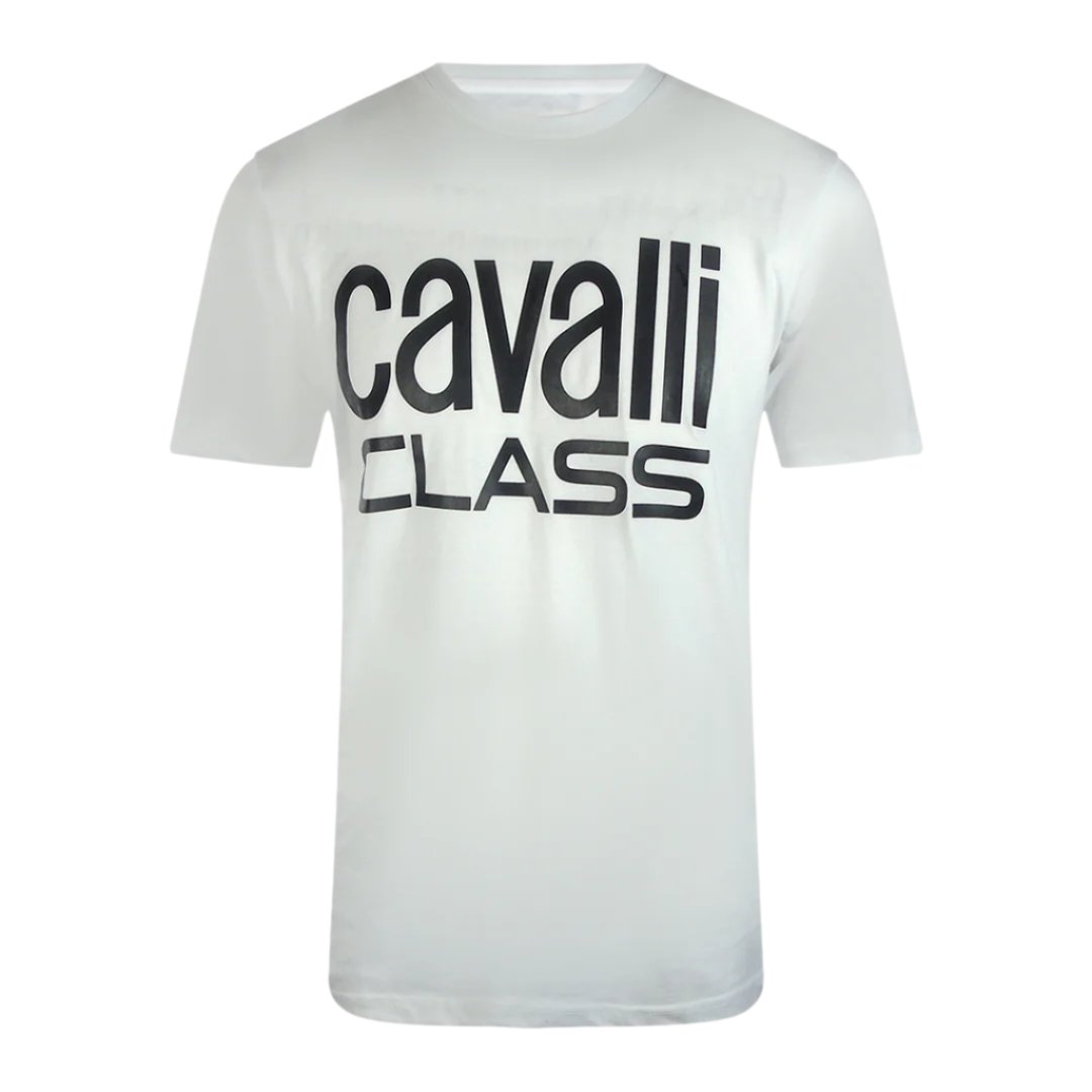 Cavalli Class Bold Brand White T-Shirt – Nova Clothing