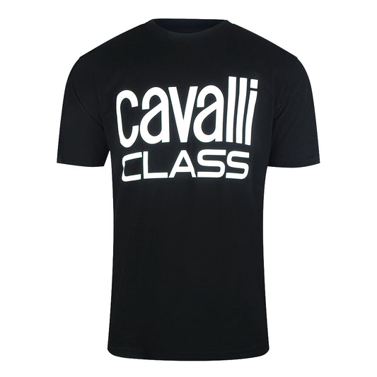 Cavalli Class Bold Brand Black T-Shirt