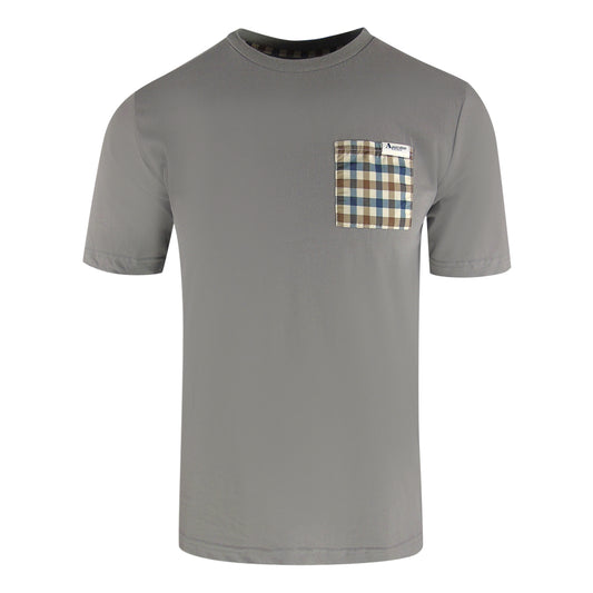 Aquascutum Active Check Pocket Grey T-Shirt