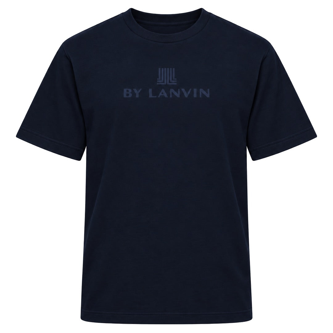 By Lanvin Central Logo Navy Blue T-Shirt