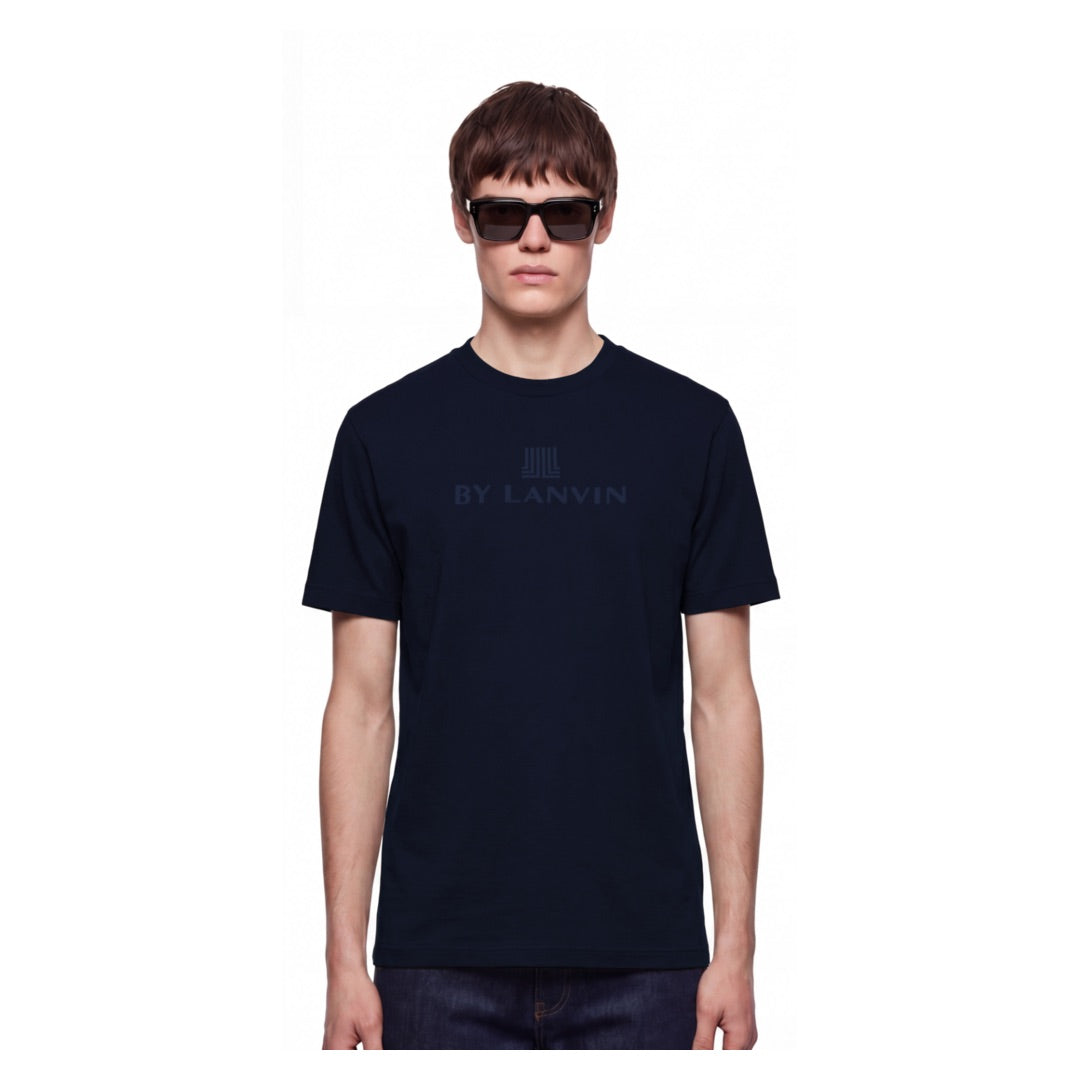 By Lanvin Central Logo Navy Blue T-Shirt