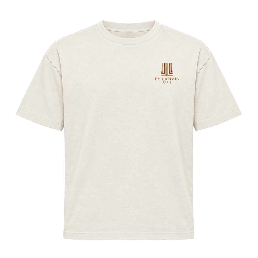 By Lanvin Paris Chest Logo Beige T-Shirt S