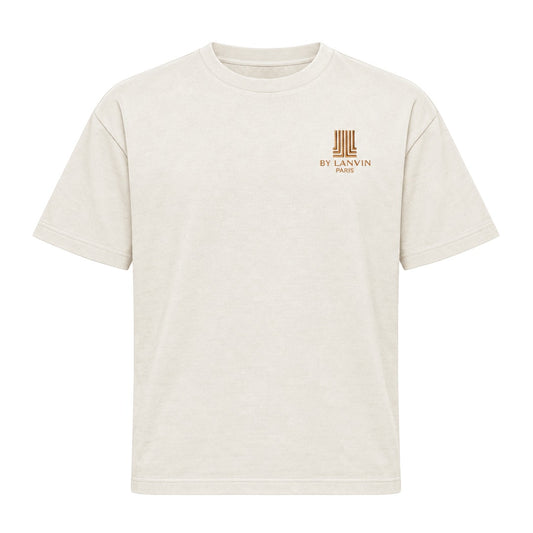 By Lanvin Paris Chest Logo Beige T-Shirt S