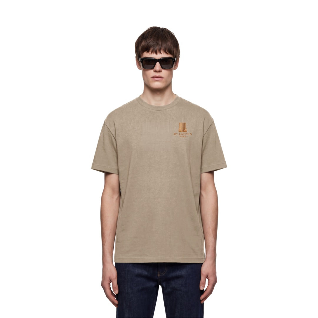 By Lanvin Paris Chest Logo Taupe T-Shirt S