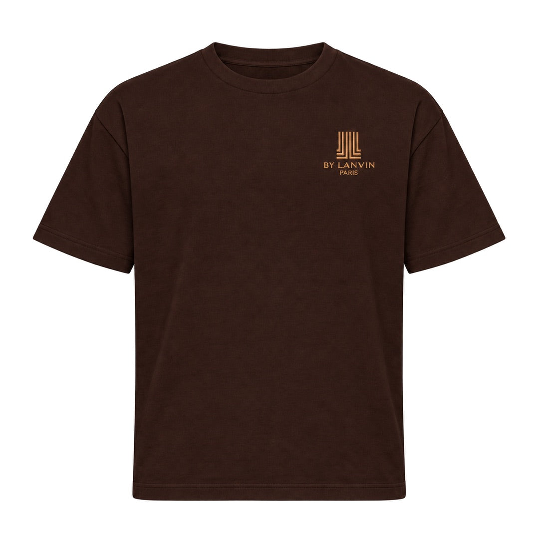 By Lanvin Paris Chest Logo Dark Brown T-Shirt S