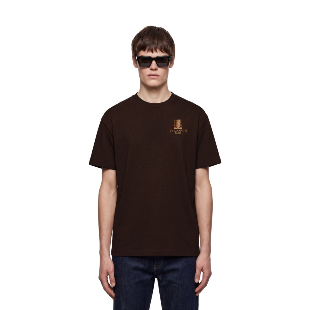 By Lanvin Paris Chest Logo Dark Brown T-Shirt S