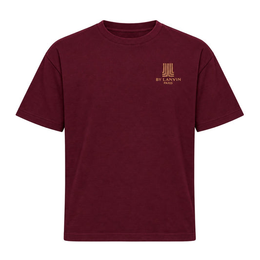 By Lanvin Paris Chest Logo Burgundy T-Shirt S