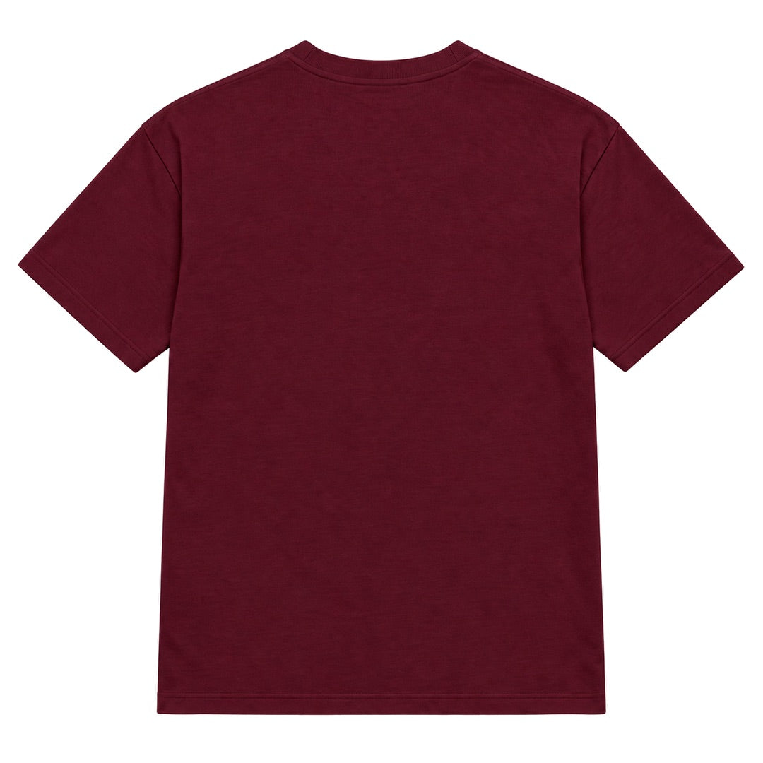 By Lanvin Paris Chest Logo Burgundy T-Shirt S