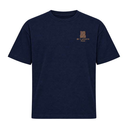 By Lanvin Paris Chest Logo Navy Blue T-Shirt