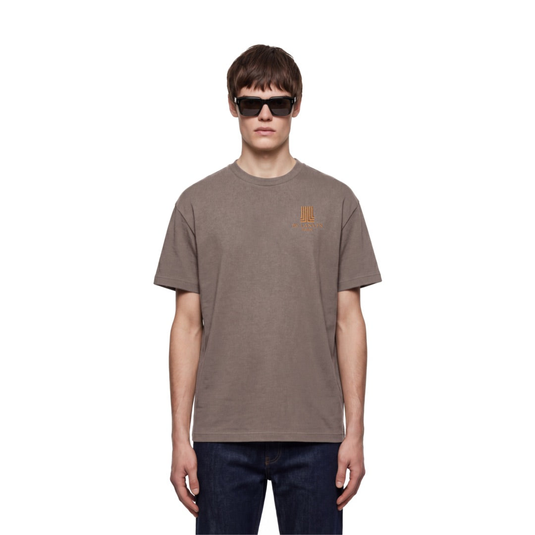 By Lanvin Paris Chest Logo Brown T-Shirt S