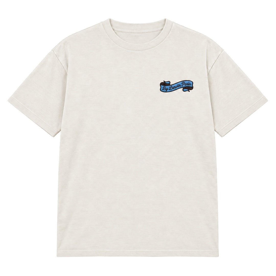 By Lanvin Paris Ribbon Logo Beige T-Shirt S