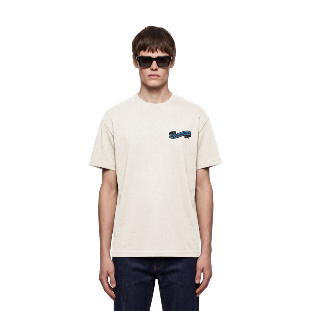 By Lanvin Paris Ribbon Logo Beige T-Shirt S