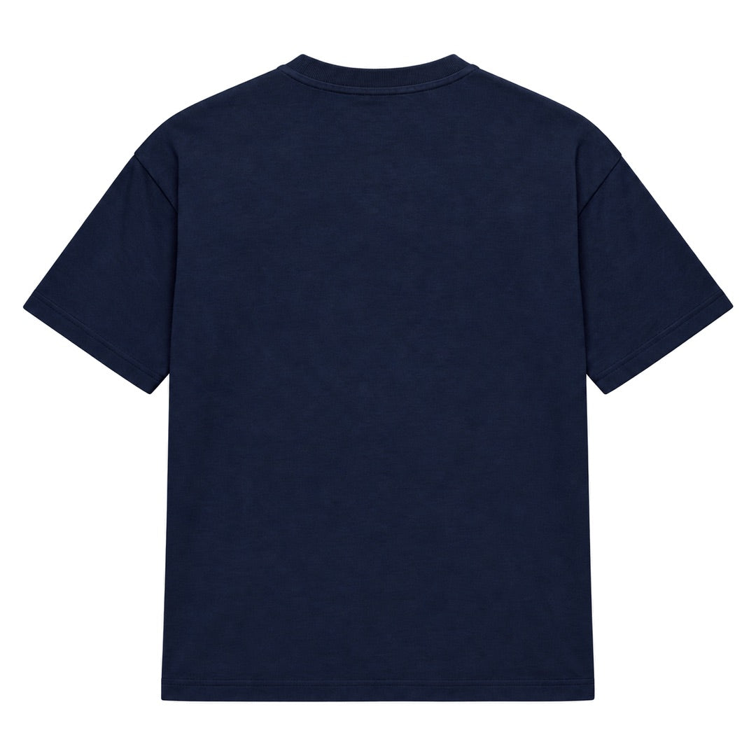 By Lanvin Paris Ribbon Logo Navy Blue T-Shirt