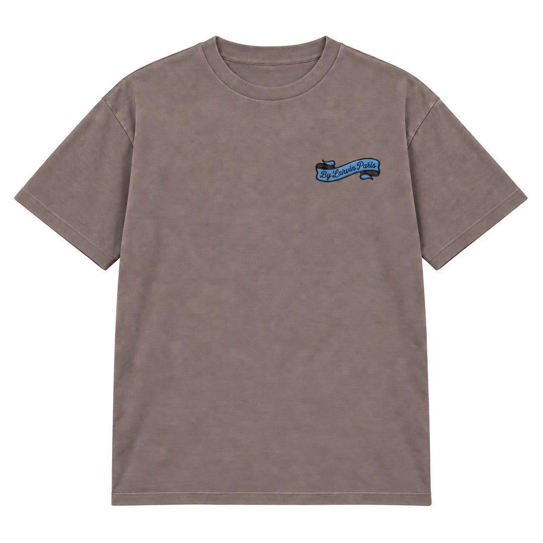 By Lanvin Paris Ribbon Logo Brown T-Shirt S