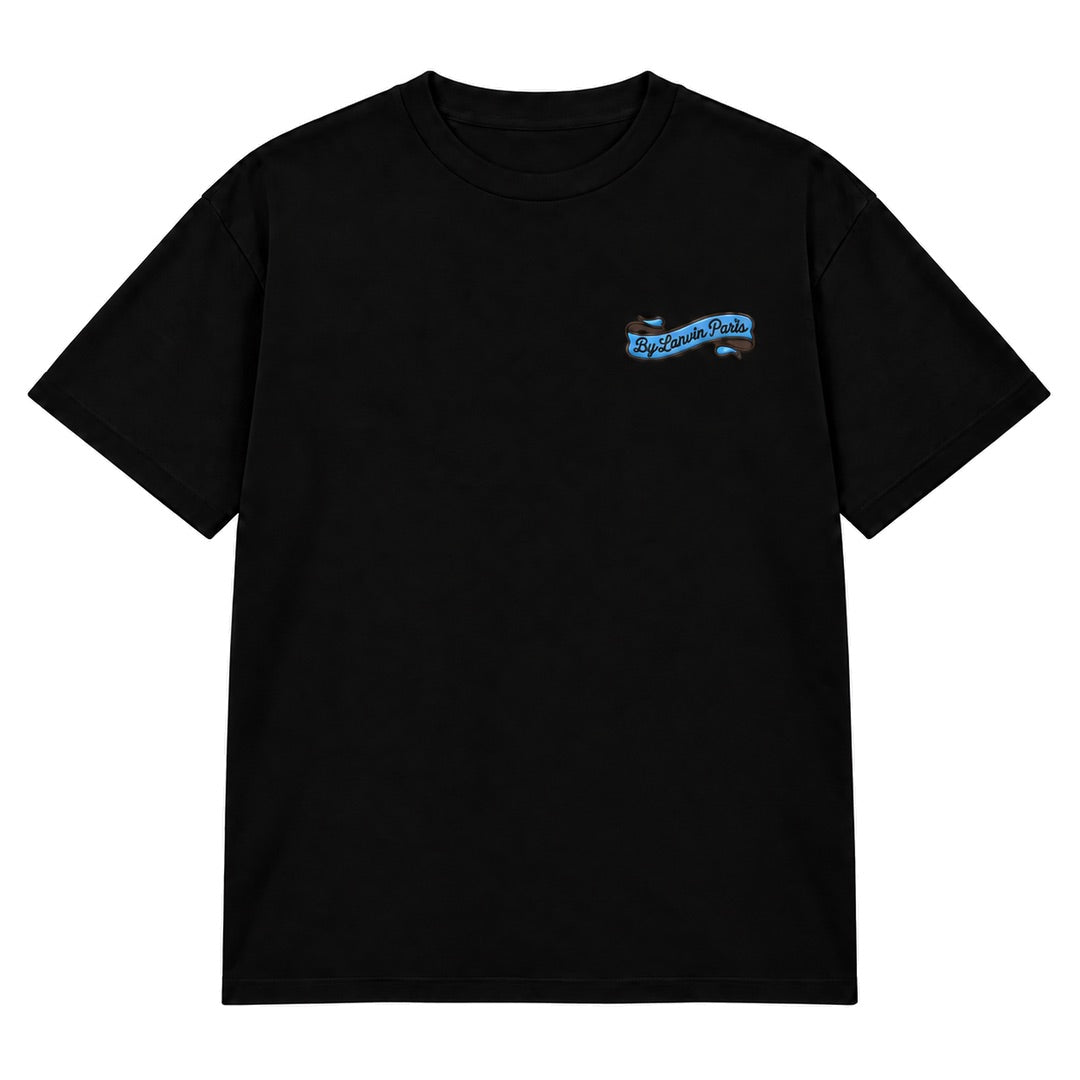 By Lanvin Paris Ribbon Logo Black T-Shirt S