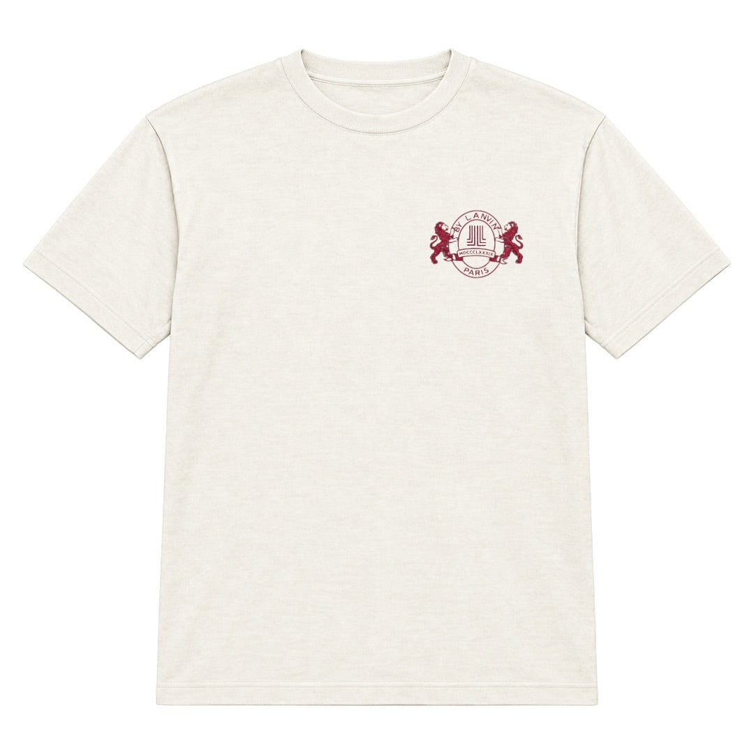 By Lanvin Paris Shield Logo Beige T-Shirt S
