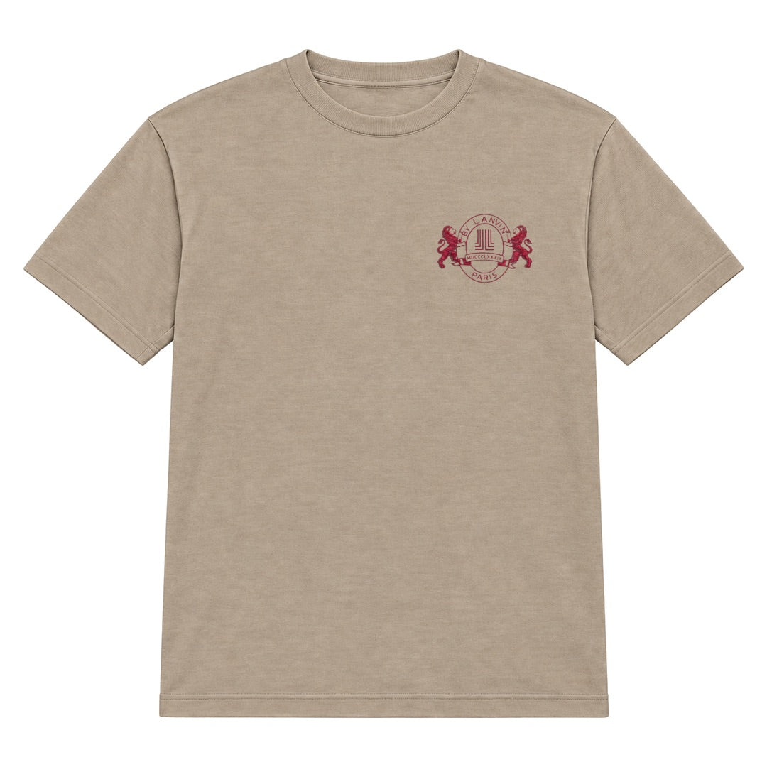 By Lanvin Paris Shield Logo Taupe T-Shirt S