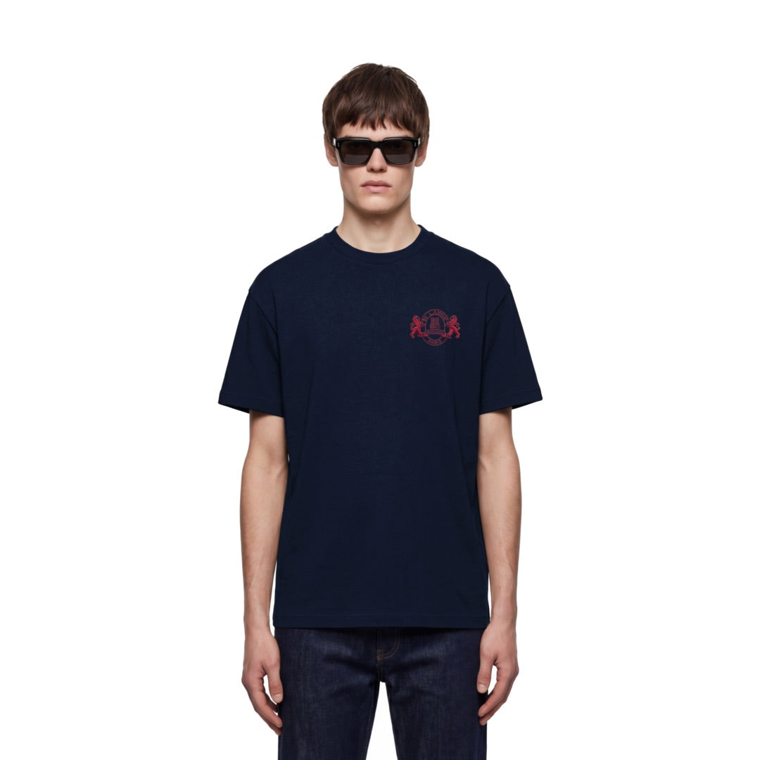 By Lanvin Paris Shield Logo Navy Blue T-Shirt