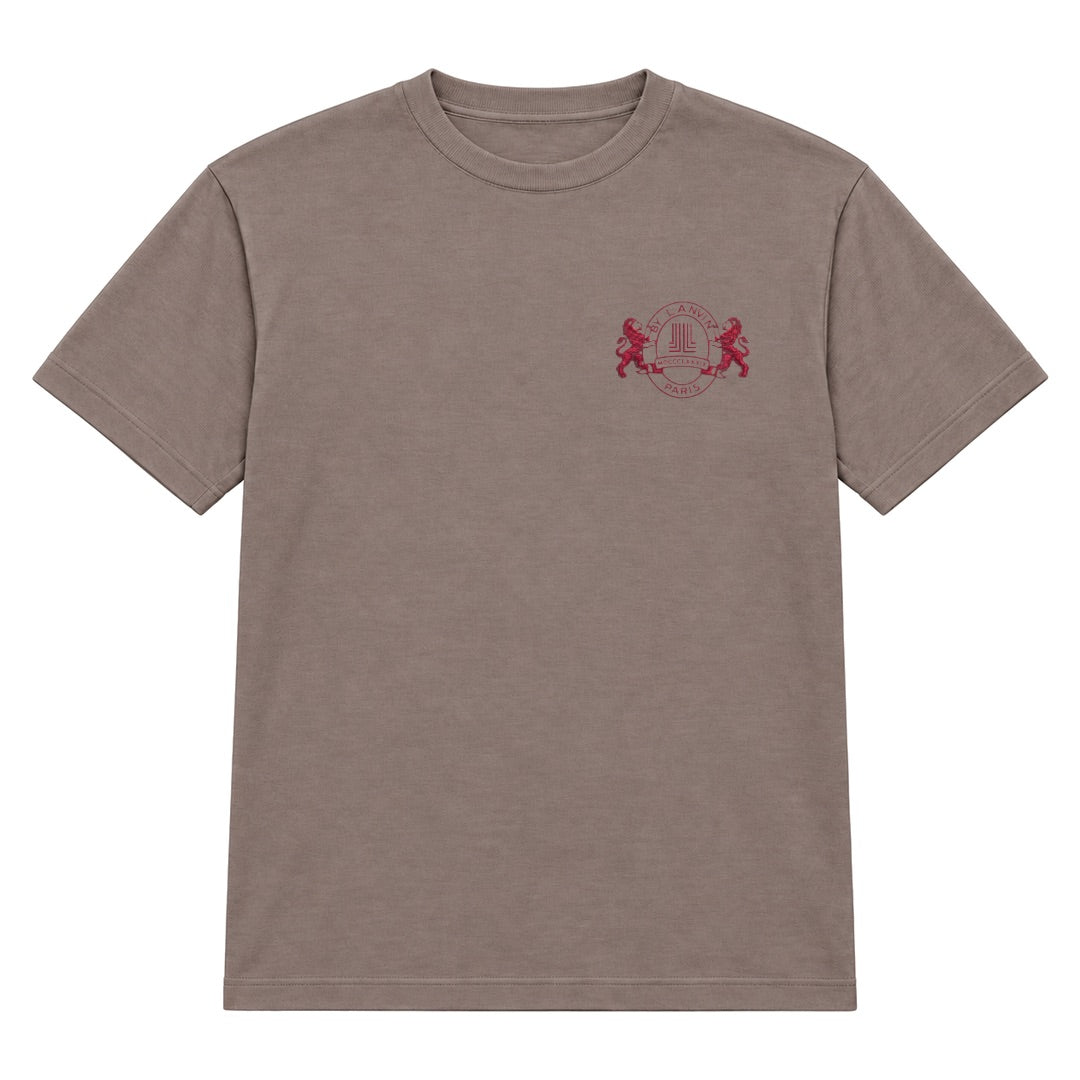 By Lanvin Paris Shield Logo Brown T-Shirt S