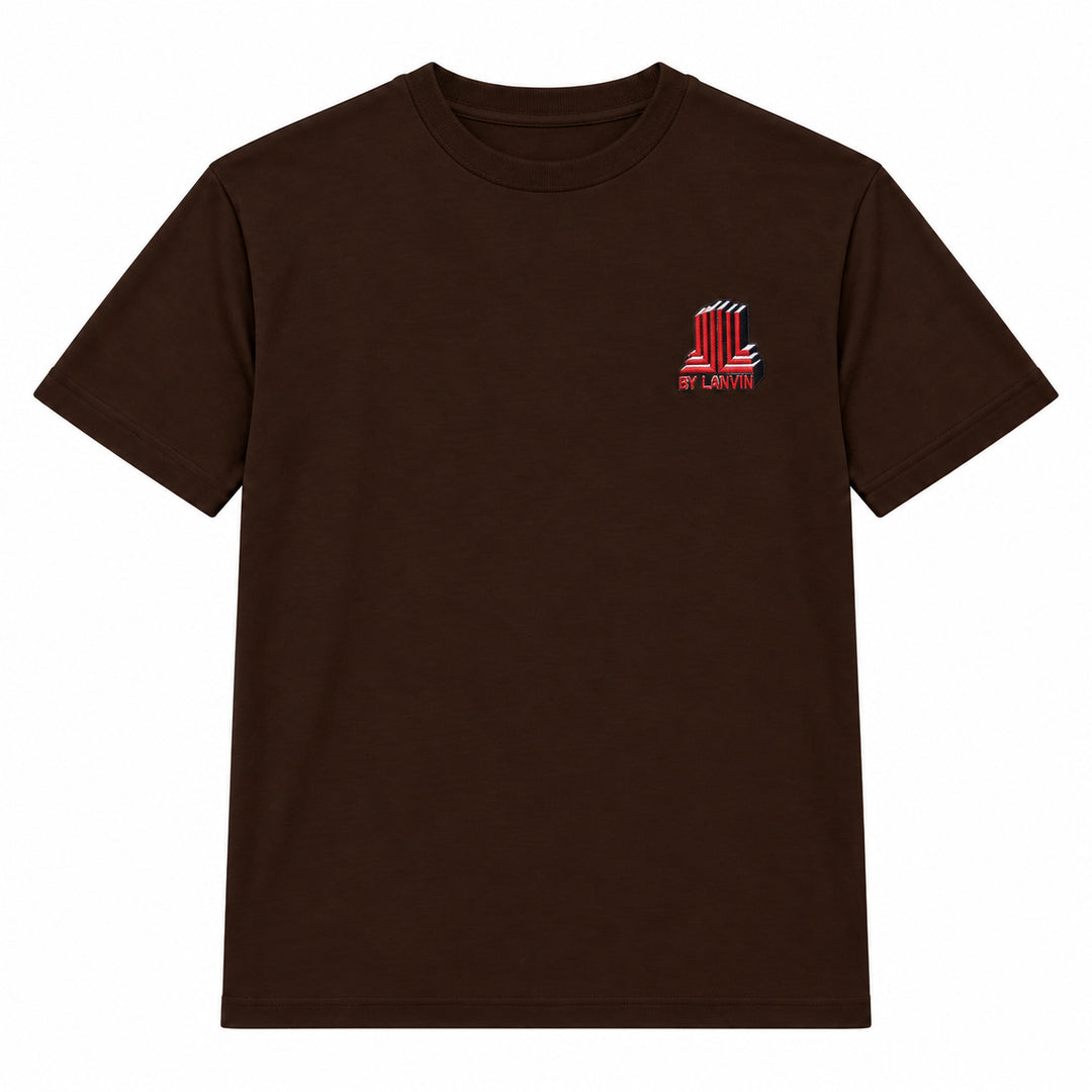 By Lanvin Block Logo Dark Brown T-Shirt