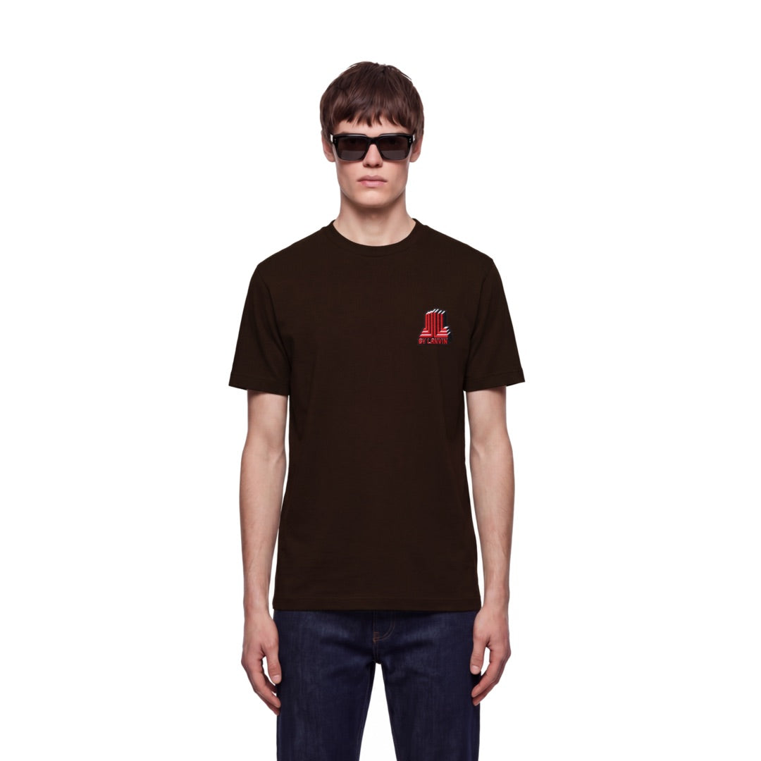 By Lanvin Block Logo Dark Brown T-Shirt S