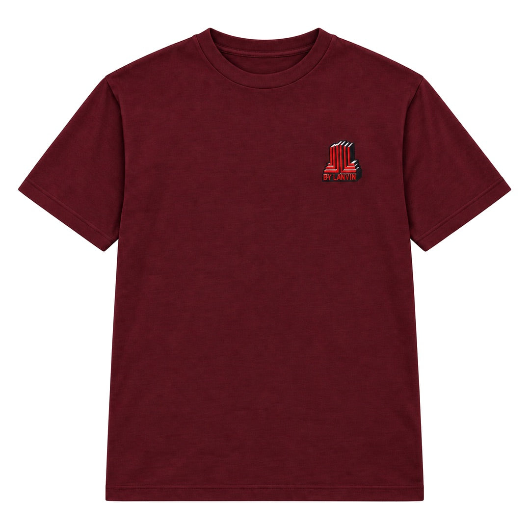 By Lanvin Block Logo Burgundy T-Shirt S