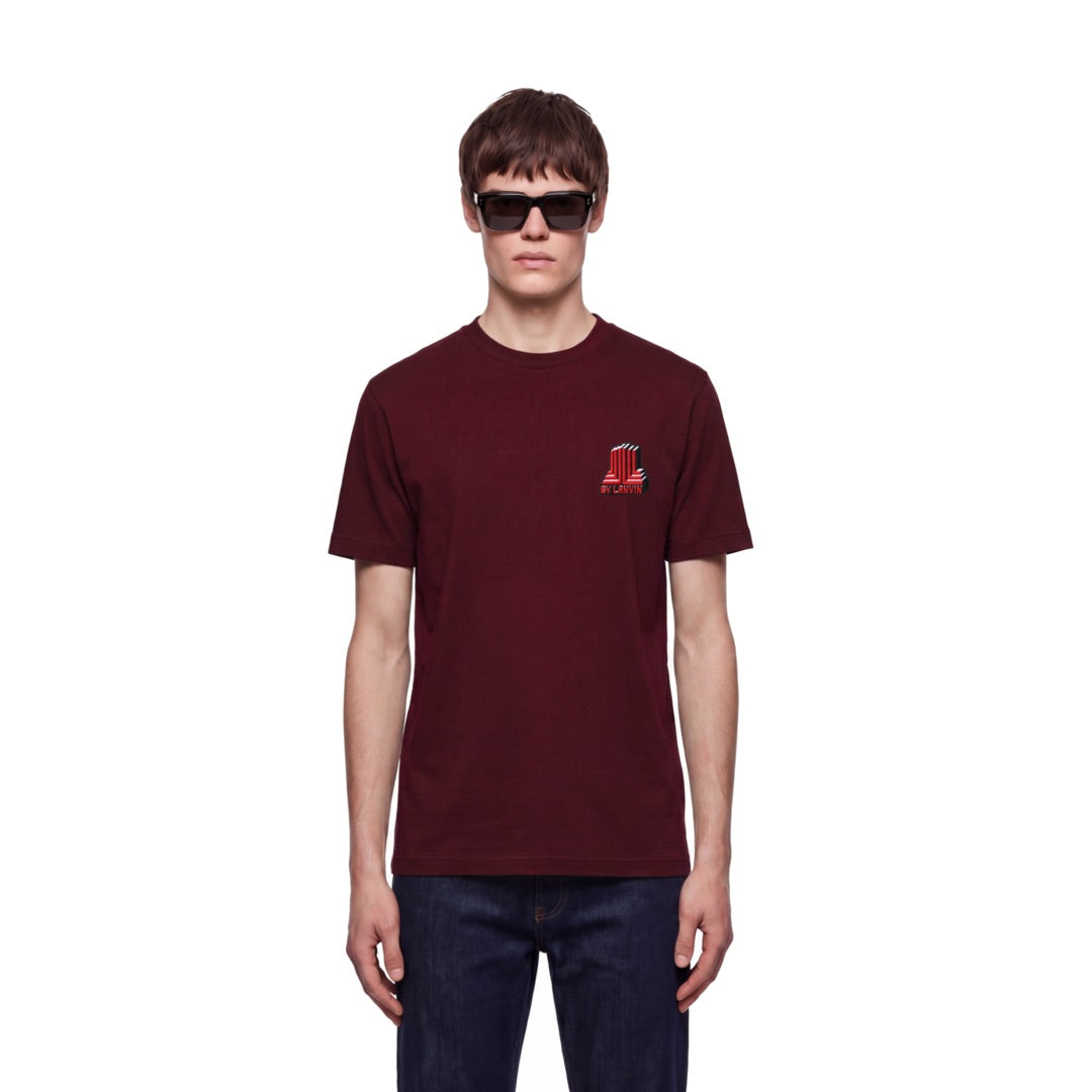 By Lanvin Block Logo Burgundy T-Shirt S