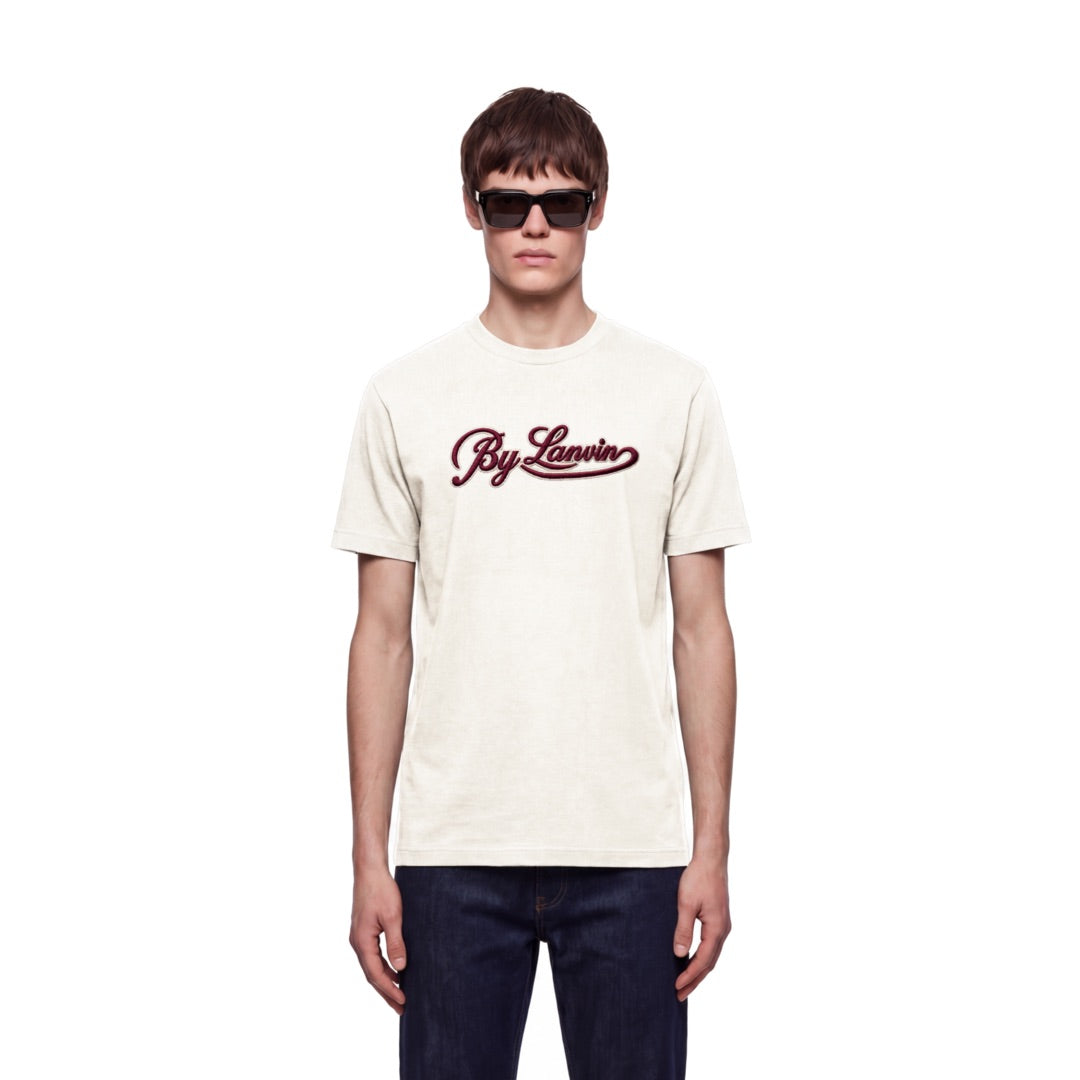 By Lanvin Script Logo Beige T-Shirt S