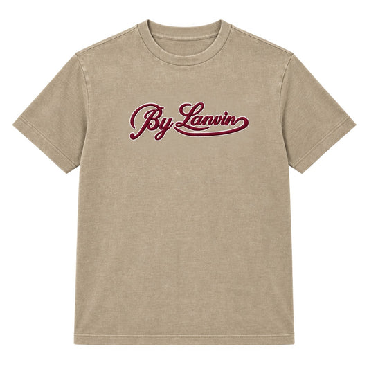 By Lanvin Script Logo Taupe T-Shirt S