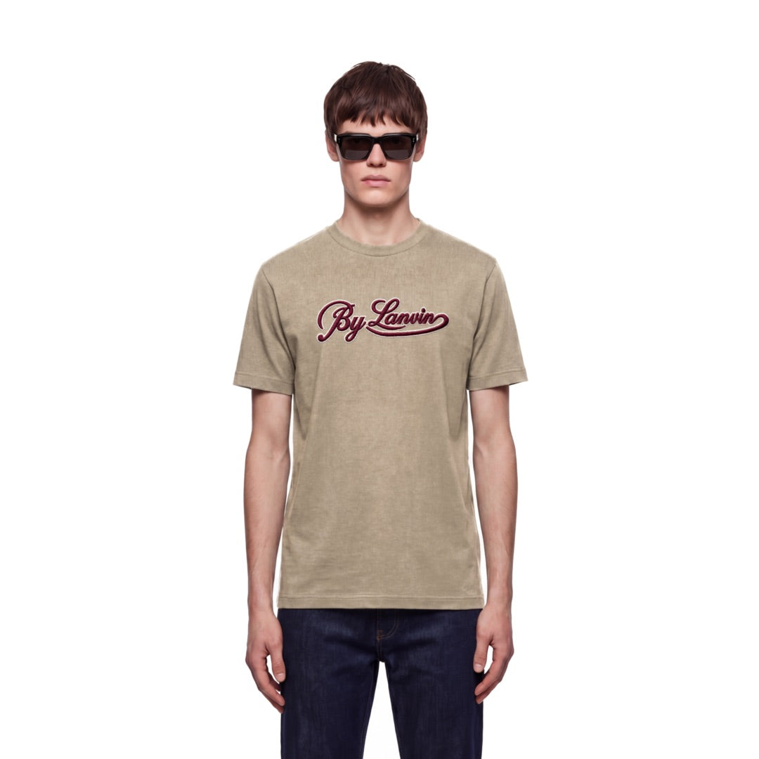 By Lanvin Script Logo Taupe T-Shirt S