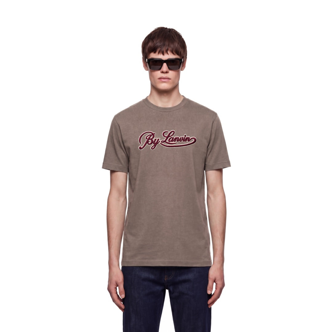 By Lanvin Script Logo Brown T-Shirt S