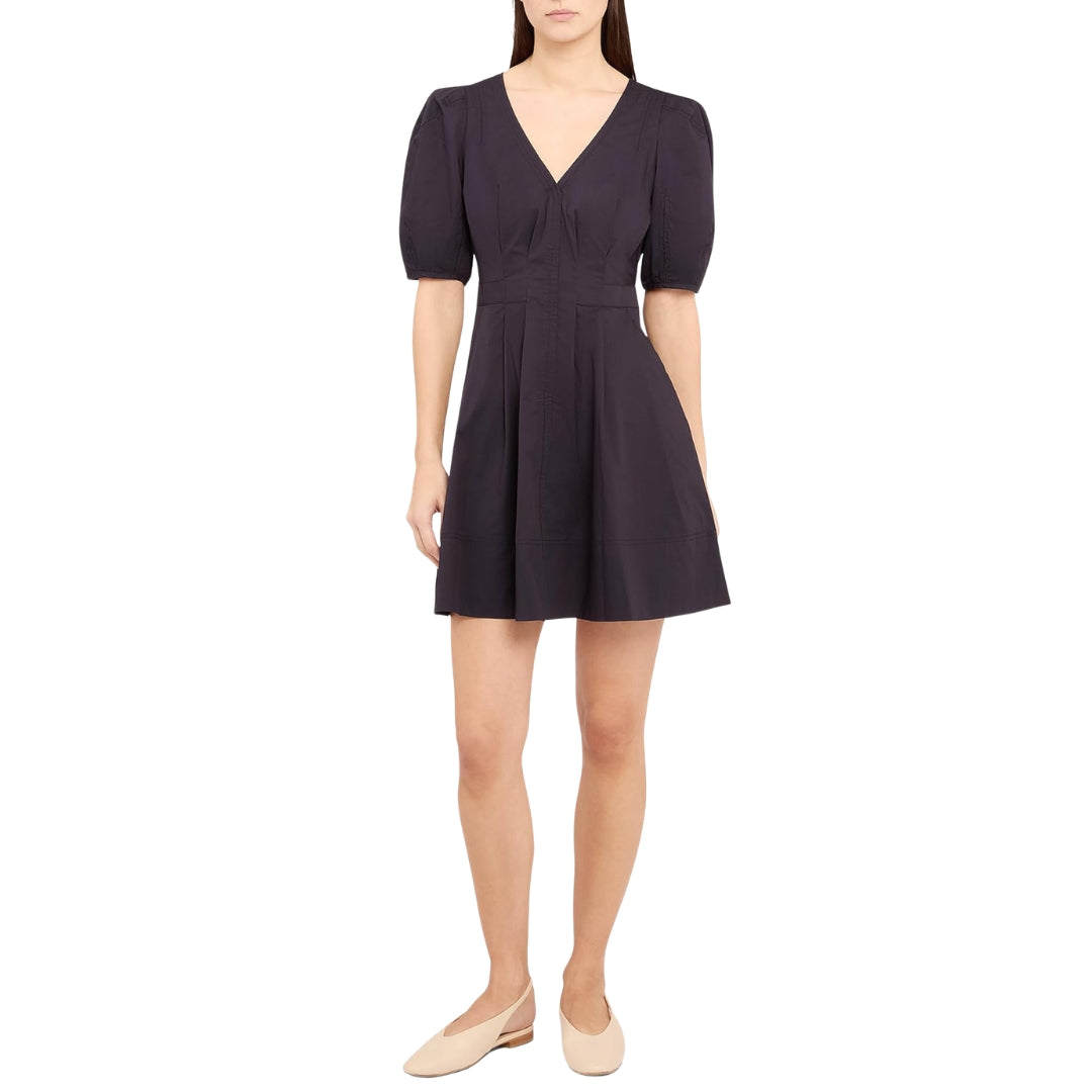 Ted Baker Uvita Puff Sleeve V-Neck Navy Mini Dress