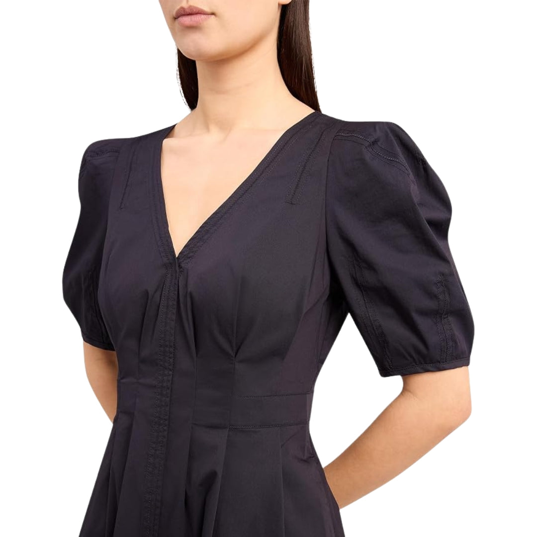 Ted Baker Uvita Puff Sleeve V-Neck Navy Mini Dress