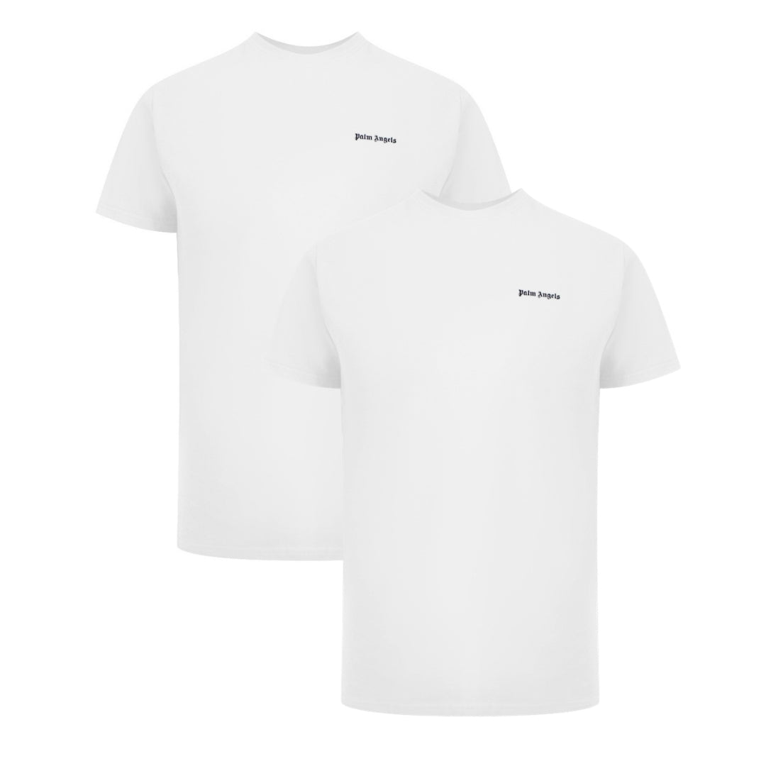 Palm Angels Two-Pack Classic Logo White T-Shirts