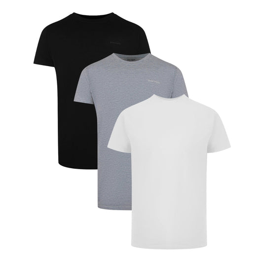 Palm Angels Tri-Pack Tonal Classic Logo Black, White and Grey T-Shirts